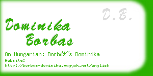 dominika borbas business card